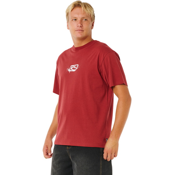 2026 Rip Curl Heren Medina Inner Vision Spray Tee 0XEMTE - Merlot
